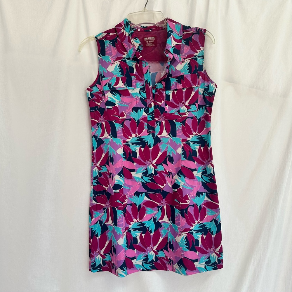 Reel Legends Pink and Blue Performance Top Sz Petite small